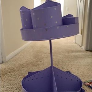 Cynthia Rowley Desk Organizer purple w silver dots